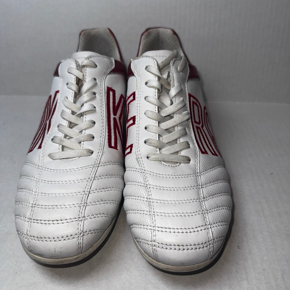 Bikkembergs Soccer Sneakers‎ Womens 39 White Metallic Red Logo BKE10330 Designer - Picture 3 of 8